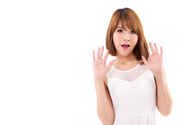 istock surprised, exited woman isolated 513113392