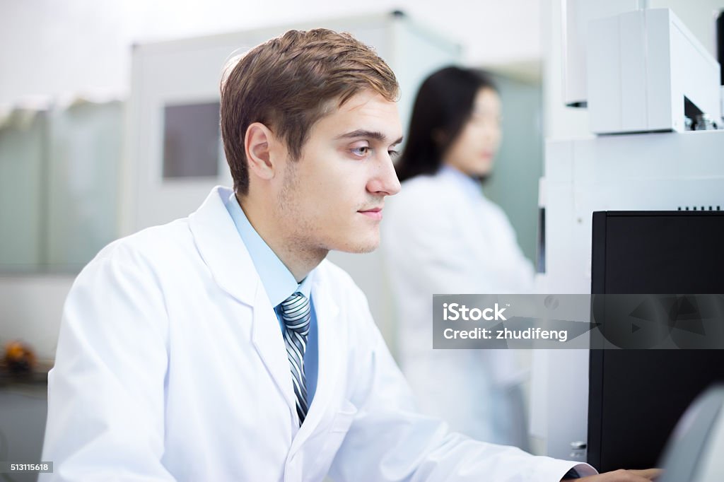 People Analysis Experimental Data In Computer Stock Photo - Download ...