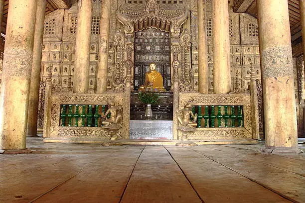 Shwenandaw Kyaung Temple in Mandalay, Myanmar