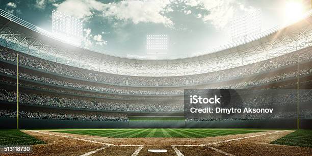 Baseball Stadium Stock Photo - Download Image Now - Baseball - Sport, Baseball - Ball, Baseball Diamond