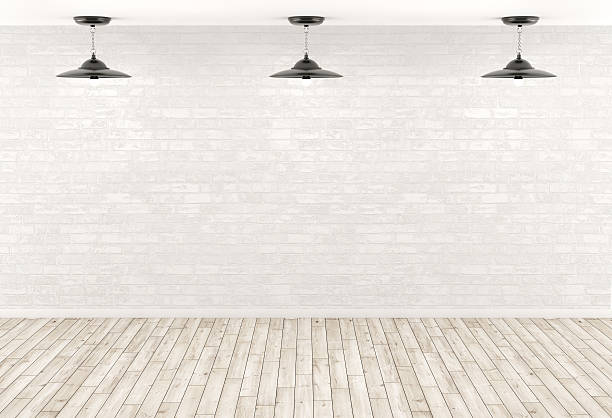 istock Interior background lamps over the brick wall 3d render 513119514