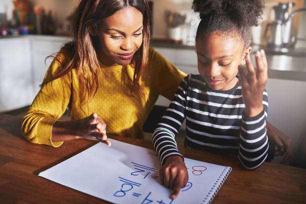 istock Mother and daughter doing homework 513121386