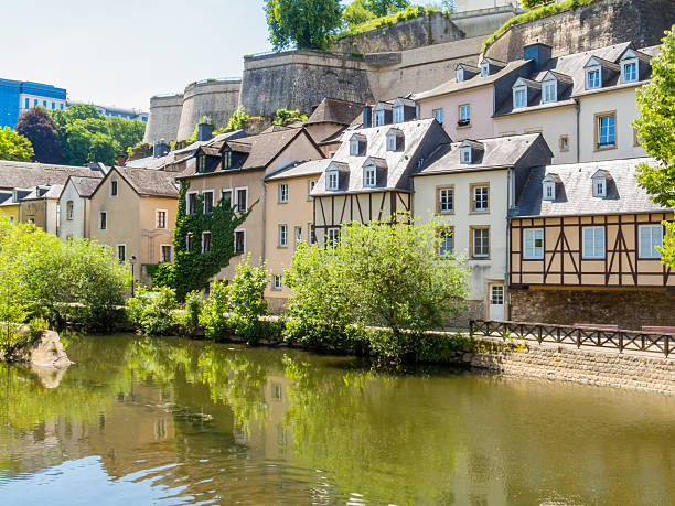 istock View on the Grund district and Alzette river, Luxembourg 513123546