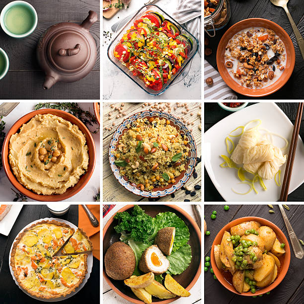Cuisine of different countries stock photo