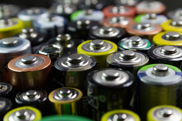 istock Batteries of different types and colors 513125352