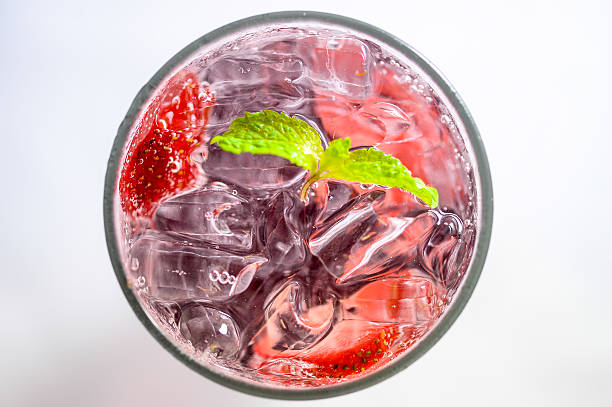 Soft drink, Strawberry Soda stock photo
