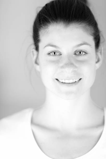 istock Mono Photo Of A Cute Lady 513125664