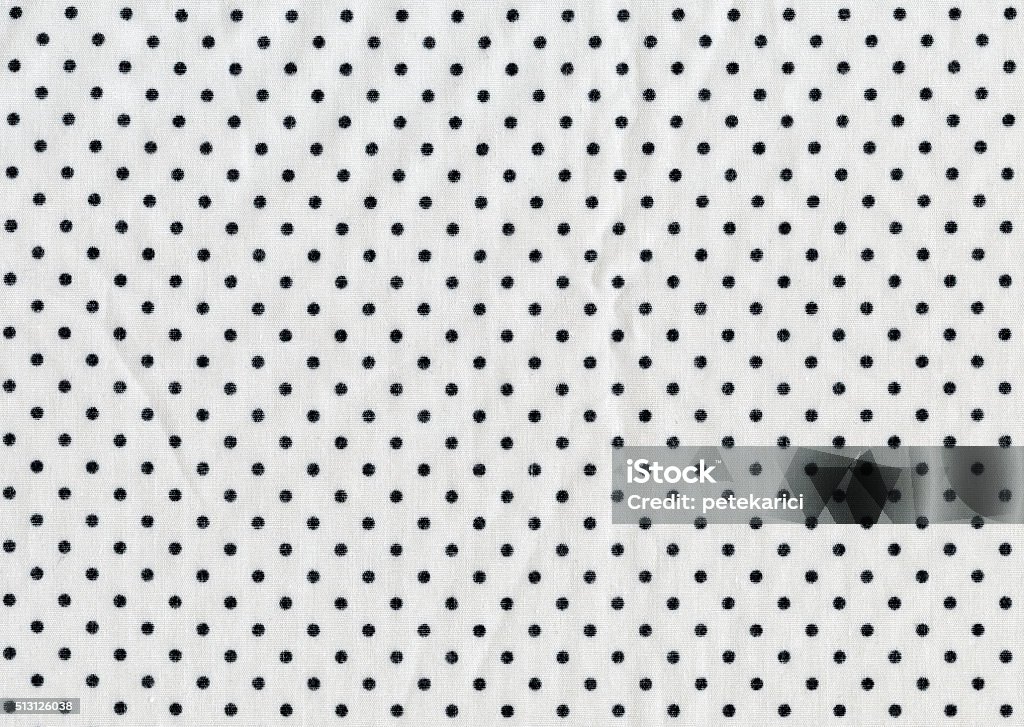 White with Black Dots Textile Polka Dot Stock Photo