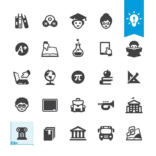 Vector illustration of Education vector icons