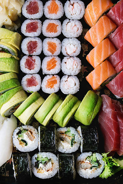 istock Set of sushi as background 513129480
