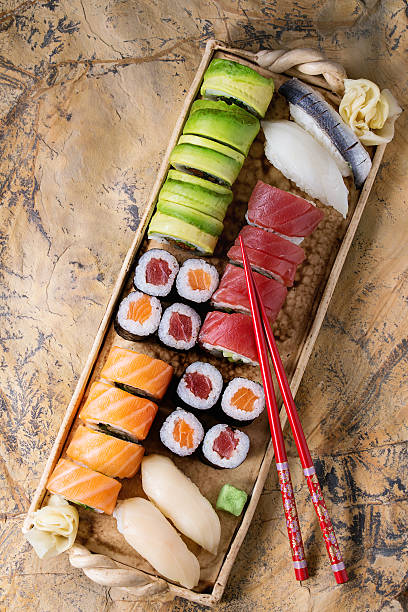 istock Sushi set nigiri and rolls 513130106