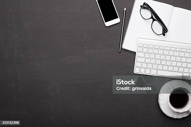 Working Space Background Stock Photo - Download Image Now - Desk, Looking At View, Office
