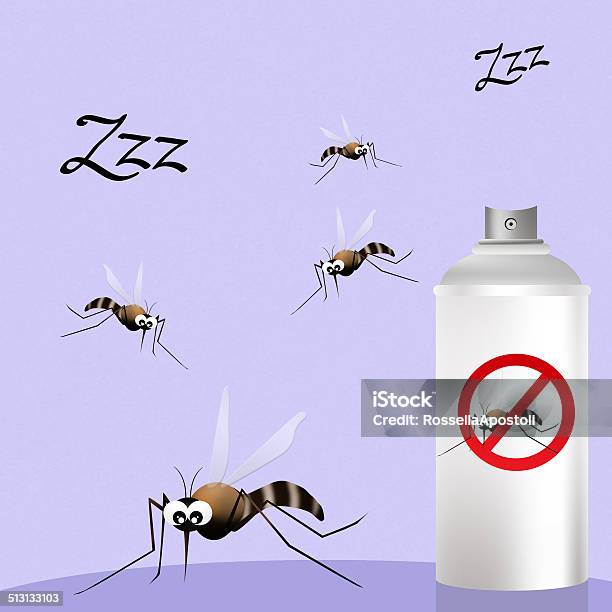 Mosquito Spray Stock Illustration - Download Image Now - Animal, Animal Blood, Animal Body Part