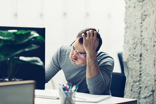 istock Worried businessman in office. 513133969