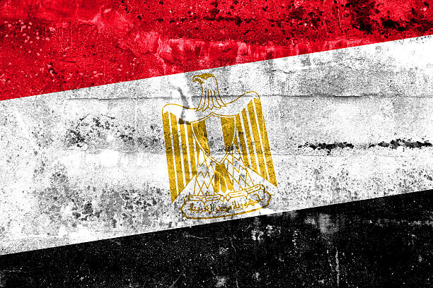 istock Egypt Flag painted on grunge wall 513134179