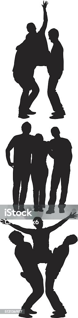 Three friends together Three friends togetherhttp://www.twodozendesign.info/i/1.png Adult stock vector
