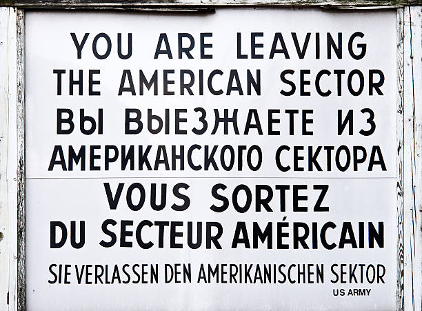 istock Checkpoint Charlie historical sign, Berlin Germany 513137165