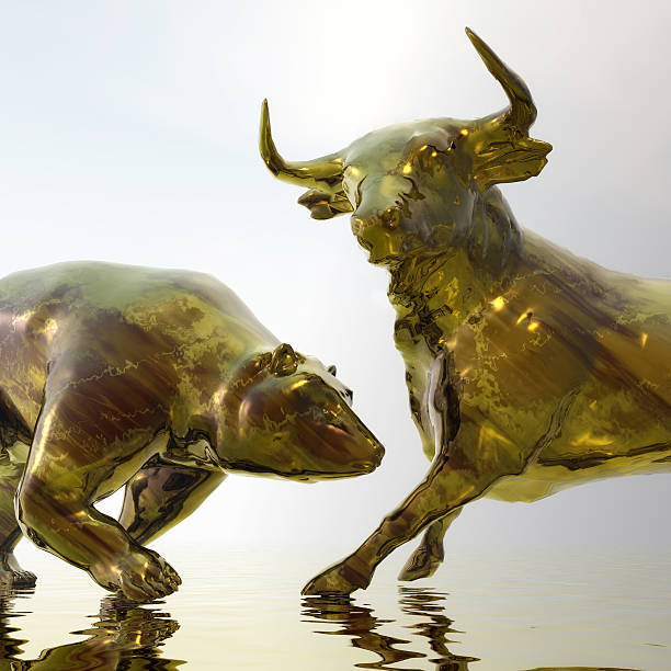 bull and bear - bull market bear zdjęcia i obrazy z banku zdjęć