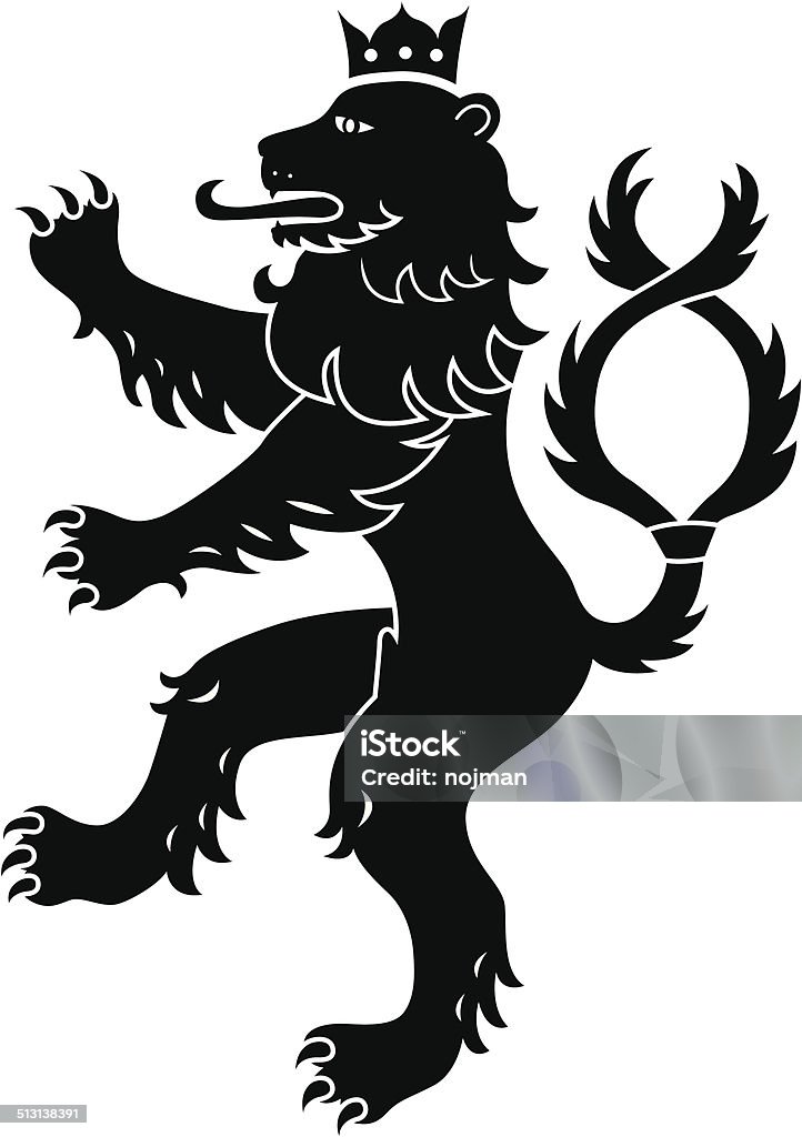 Czech Lion Czech national emblem - two-tailed lion. Czech Republic stock vector