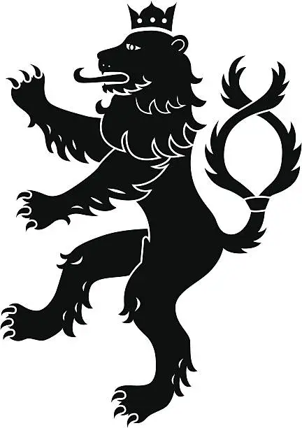 Vector illustration of Czech Lion