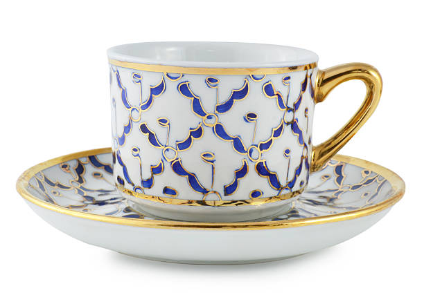 istock Cup and saucer on white background 513139545