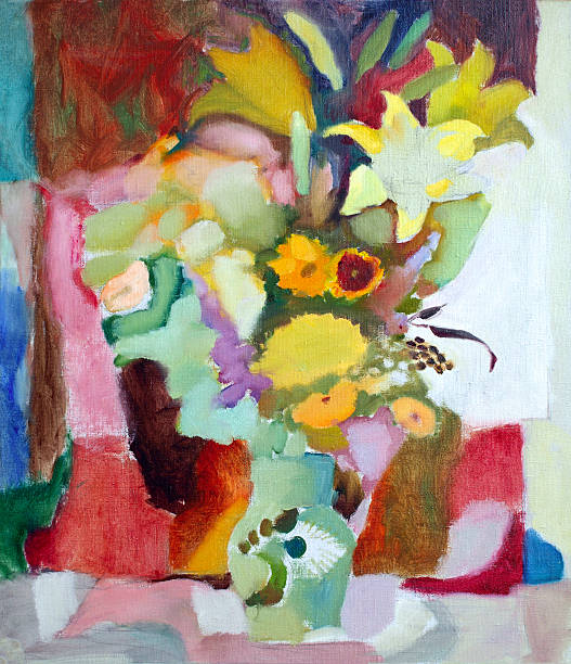 istock Oil painting of flowers. 513140239