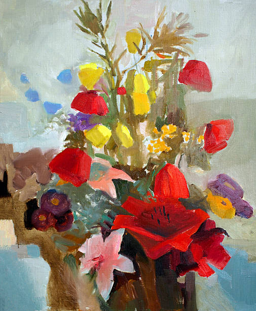 istock Oil painting of flowers. 513140241