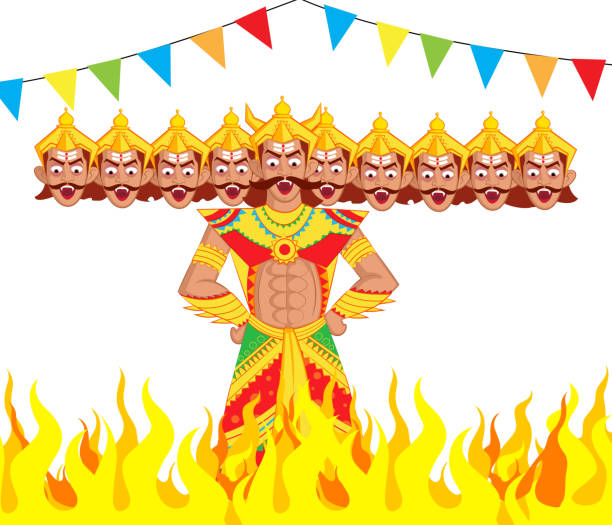Ravana Dahan Stock Illustration - Download Image Now - Burning,  Celebration, Creativity - iStock