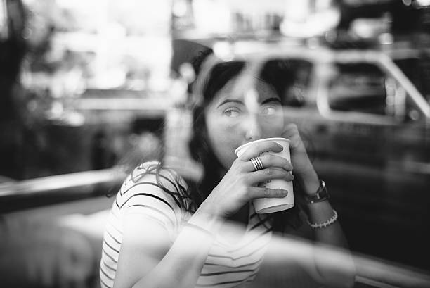 istock Pensive Beautiful Young Woman Drinking Coffee 513163873
