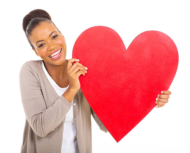 istock african american girl with heart shape 513164443