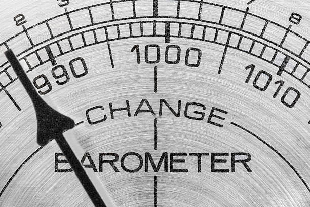 Change in the Weather Change in the weather barometer macro detail. barometer stock pictures, royalty-free photos & images