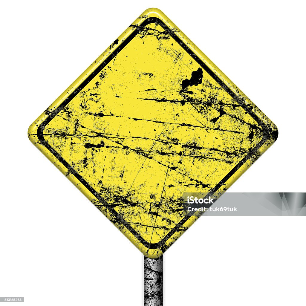 Yellow road traffic sign Grunge Backgrounds stock illustration