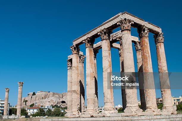 Temple Of Olympian Zeus Athens Greece Stock Photo - Download Image Now - Acropolis - Athens, Ancient, Archaeology