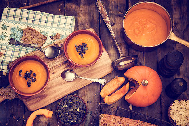 istock Homemade Pumpkin Soup for Autumn Days 513165709