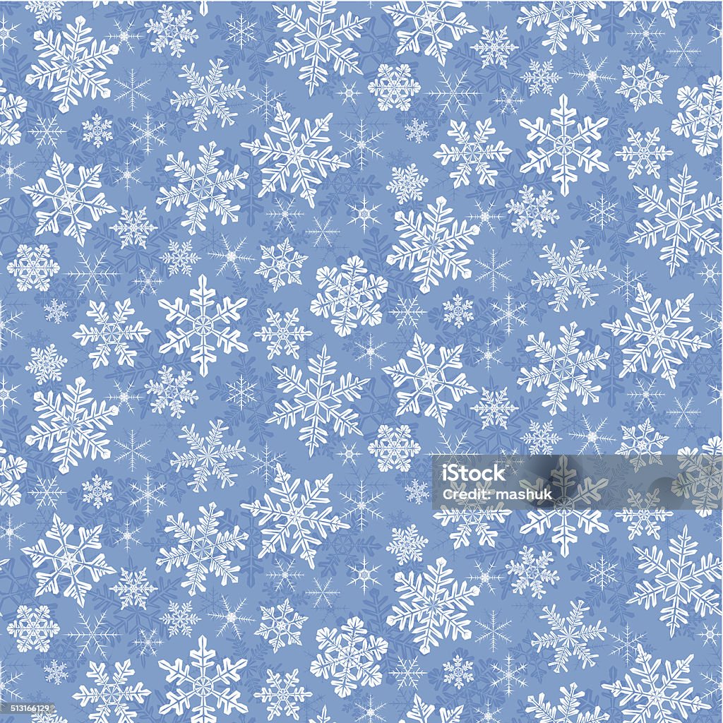 Snowflakes patrón perfecto. - arte vectorial de Copo de nieve libre de derechos
