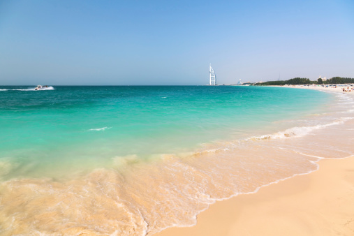 Beautiful scenery of Jumeirah Beach in Dubai, United Arab Emirates