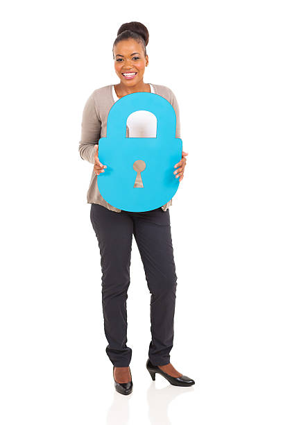 istock african woman holding lock symbol 513167027
