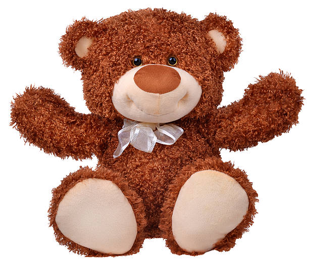 istock Happy teddy bear raising his arms 513179523