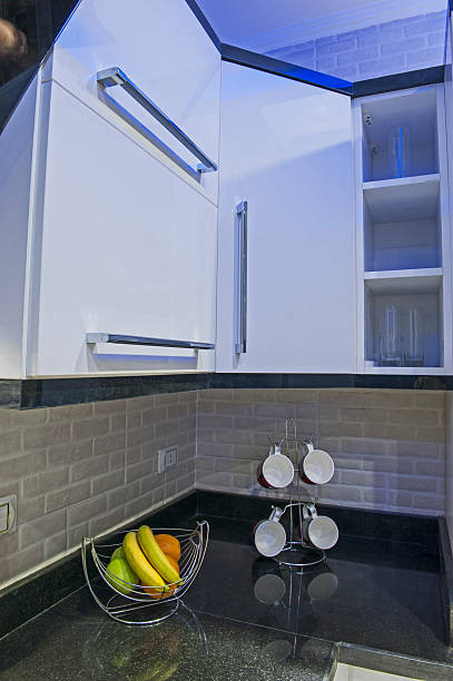istock Kitchen area in luxury apartment 513179989