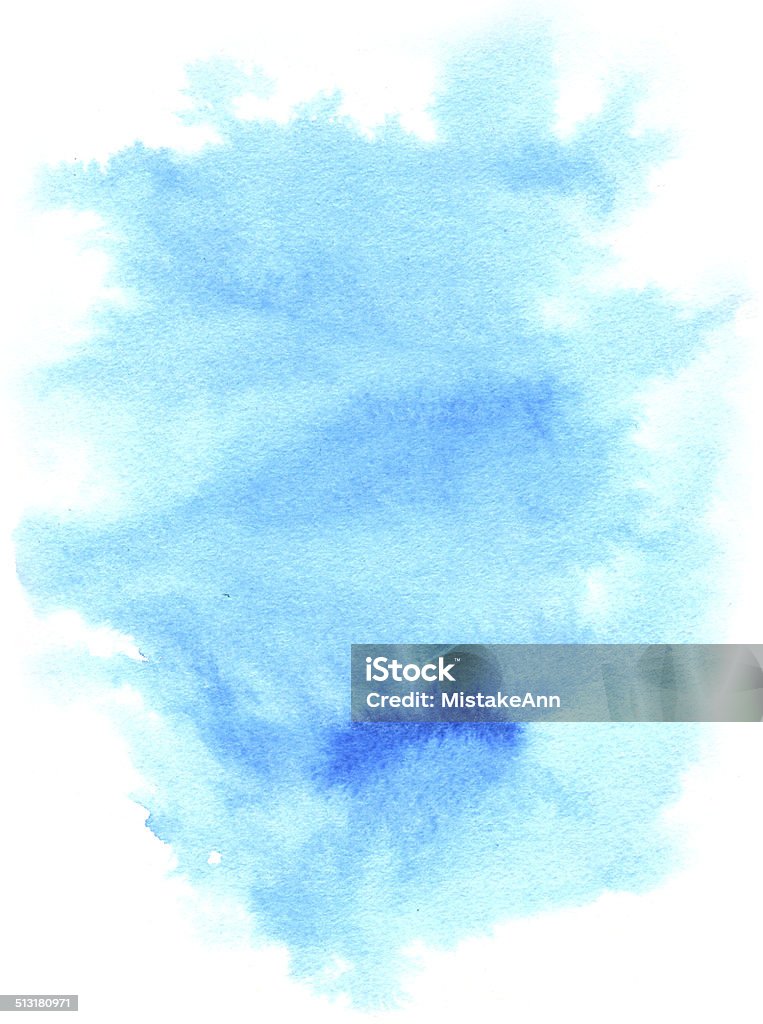 Ink Blue Watercolor Background Stock Photo - Download Image Now