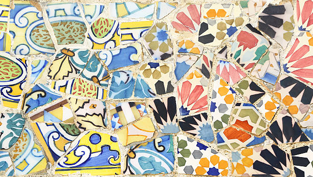 istock Broken tiles in Park Guell, Barcelona 513181677