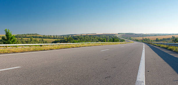 istock Morning landscape with high-way 513182731