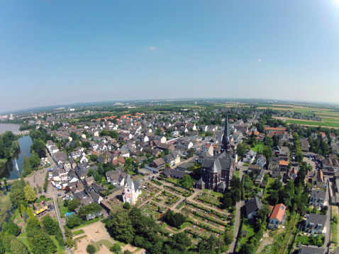 Part of a suburban town of Cologne called Zuendorf seen from my quadcopter.