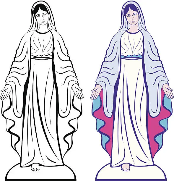 Vector illustration of Holy Virgin Godmother