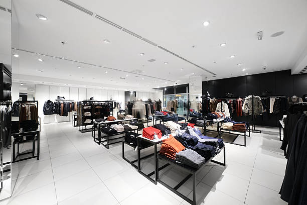 istock brand new interior of cloth store 513184875