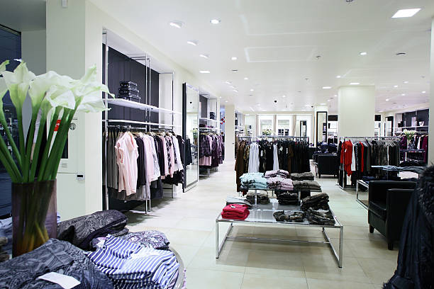istock brand new interior of cloth store 513184879