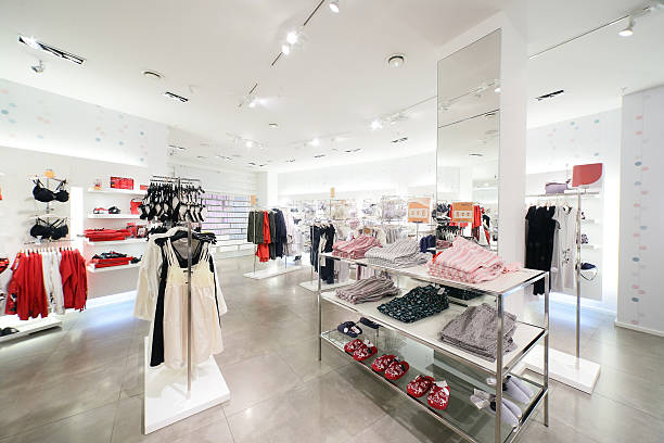 istock brand new interior of cloth store 513184907