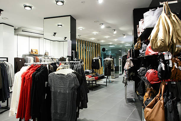 istock brand new interior of cloth store 513184923