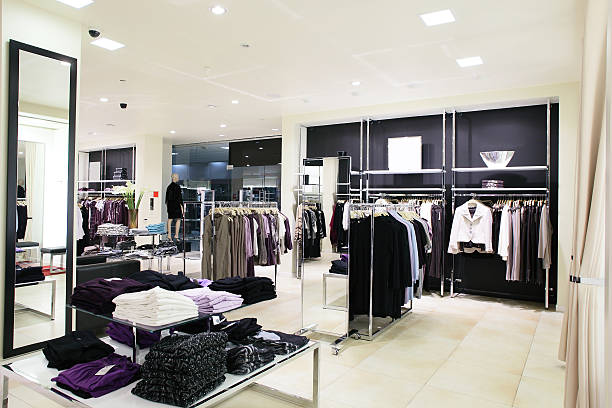 istock brand new interior of cloth store 513185751