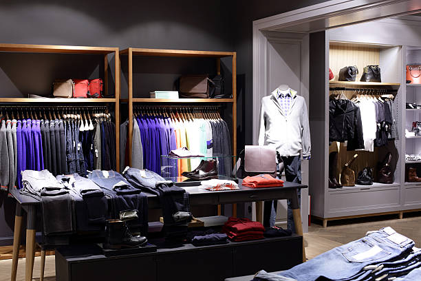 istock brand new interior of cloth store 513203291